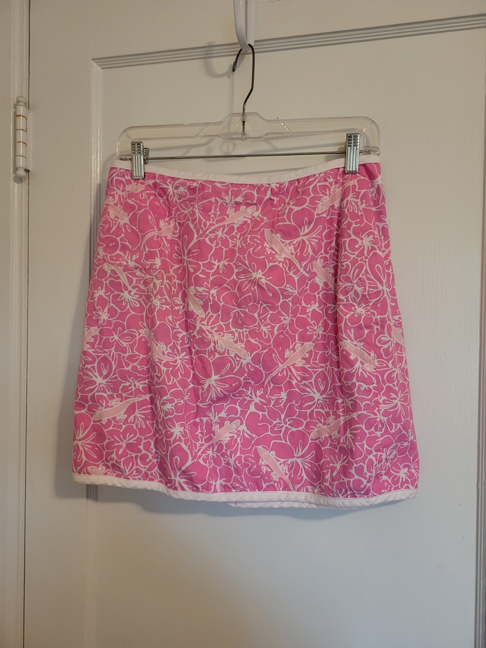 Vintage Reversible Lily Pulitzer Floral Lizard Skirt Barbiecore Size 10
